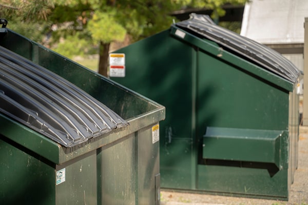 we offer a range of sizes for commercial dumpsters, including 2, 4, 6, and 8 yards